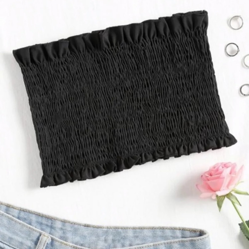 Black Bandeau tube top